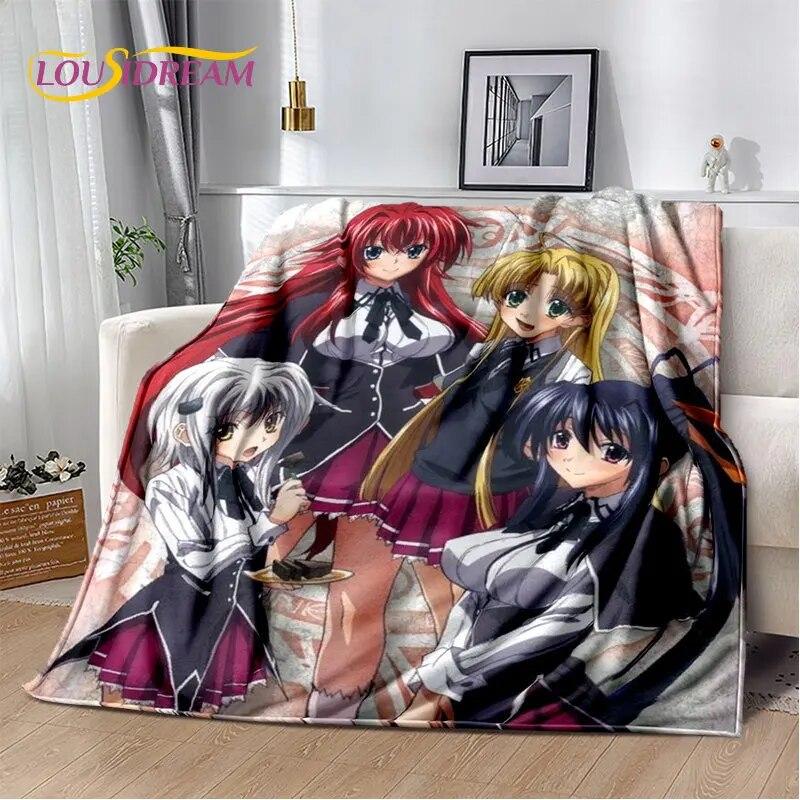 Anime High School D×D Sexy Girl Soft Plush Blanket,Flannel Blanket Throw Blanket for Living Room Bedroom Bed Sofa Picnic Cover