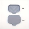 1pc Silicone Soap Dish with Automatic Drainage Tray for Kitchen Bathroom Sink Multi-purpose Dry Mat, Non-slip Sponge Rack, Soap Saver Mat