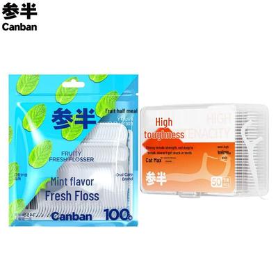 Can Ban Mint & Orange Dental Floss Pick Combo