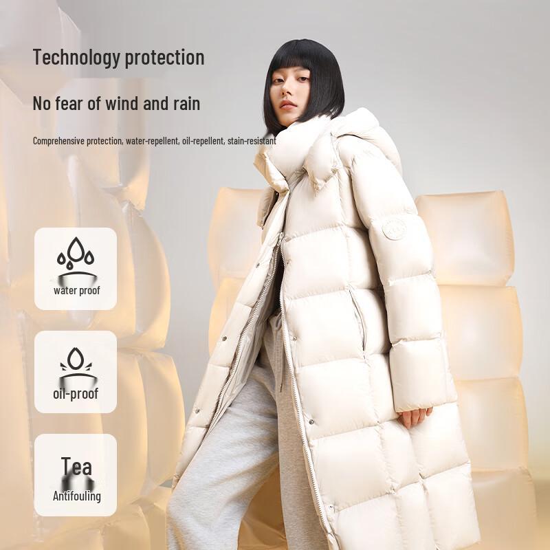 Meili City Women's Long Goose Down Parka