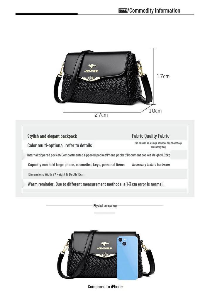 Wszechstronna kwadratowa torebka damska - nowy styl 2025, crossbody dla mam w średnim wieku