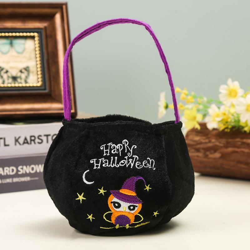 Halloween Pumpkin Candy Bags Decoration Props Portable Trick Or Treat Holder Handbag Basket Party Favor Holders For Children