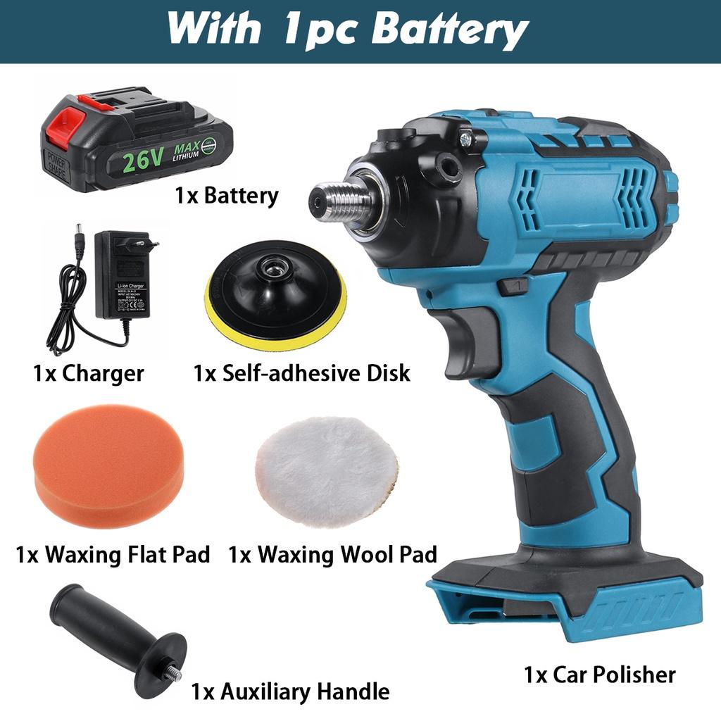 120W Electric Car Polisher Machine Auto Polishing Sander Buffing Sanding Waxing Tool Car Accessories Power Tool Blue