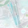 4PCS Ergonomic Handle Gel Inks Pen Refillable Retractable Gel Pen with Plastic Clip 0.5MM Black Inks for Office School