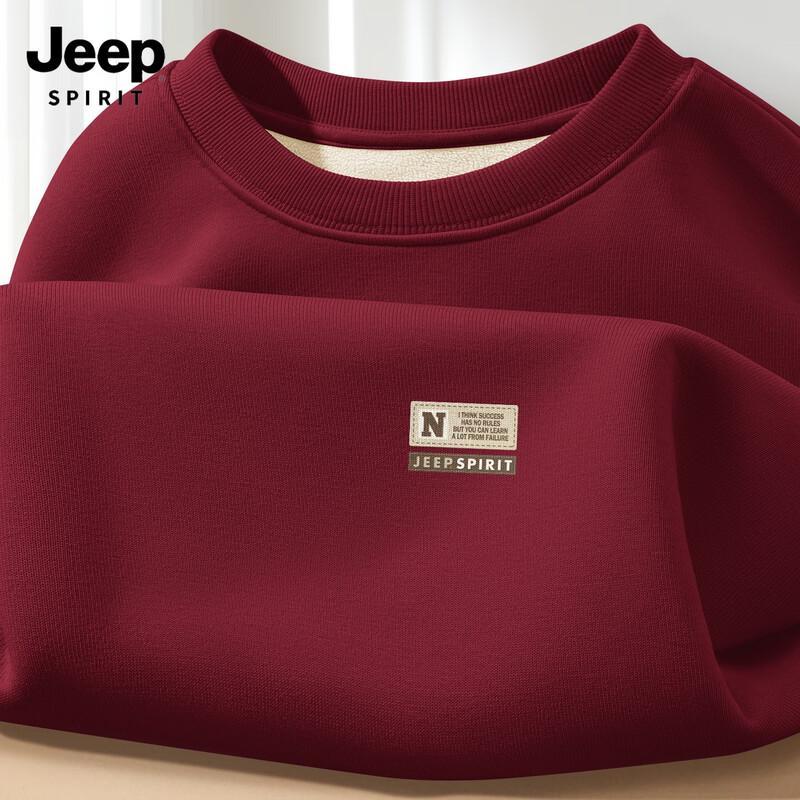 

JEEP SPIRIT Men s Plush Lined Crewneck Sweatshirt M