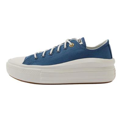Chuck Taylor Comode Versatili Resistenti Scarpe Basse in Tela Sneakers Donna Blu Scuro Bianco A12998C