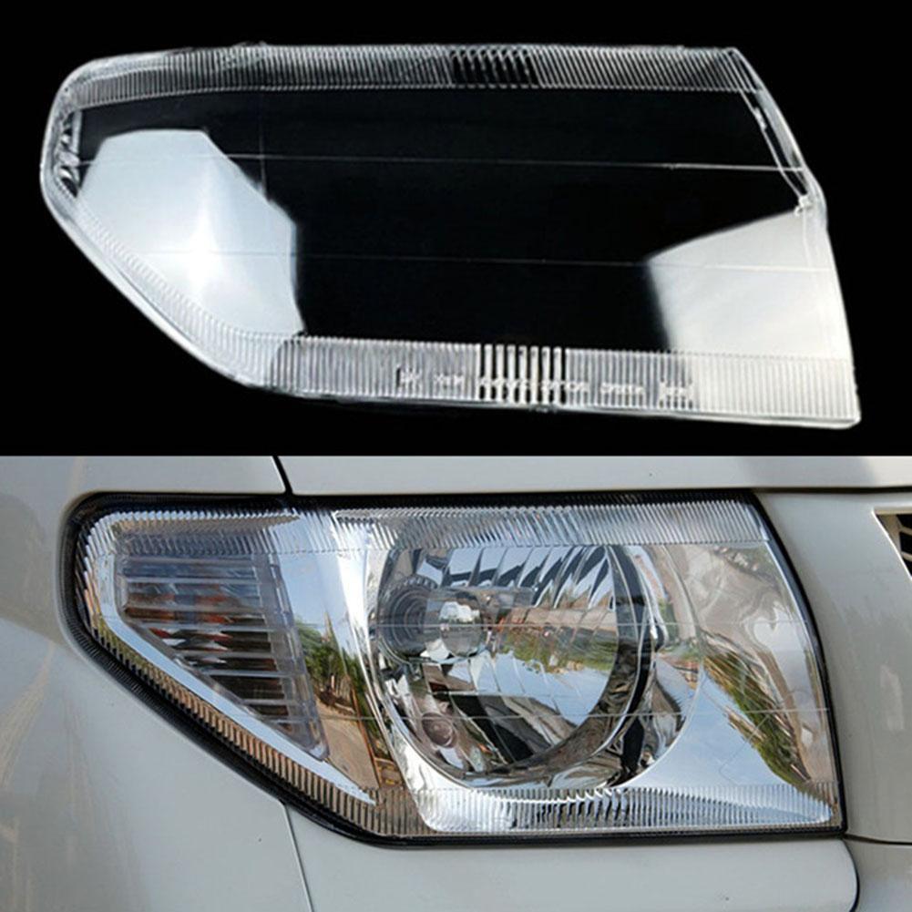 2Pcs Car Front Headlight Lens Cover Headlight Lamp Shell For Mitsubishi Pajero H65W H66W H76W H77W прозрачный