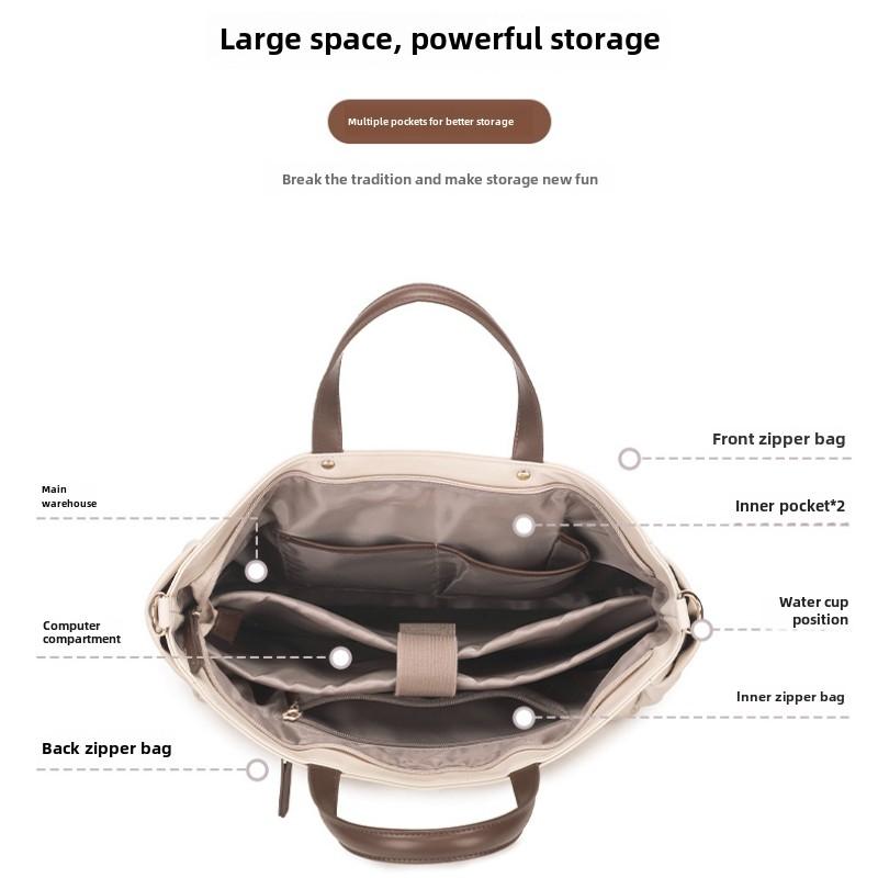 Modische und lässige leichte Hand-Schultertasche Computertasche Einkaufstasche mit großem Fassungsvermögen