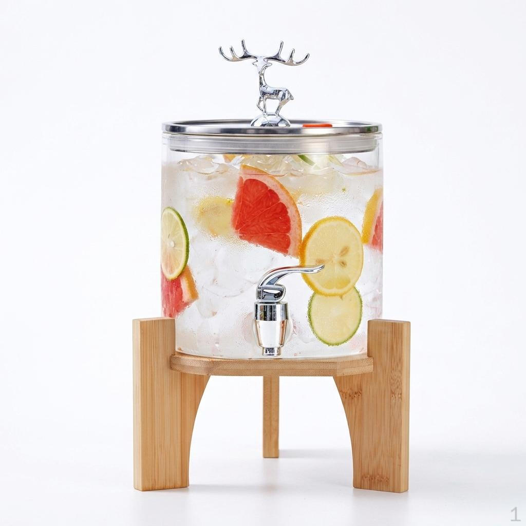 Glass Water Dispenser with Deer Head
