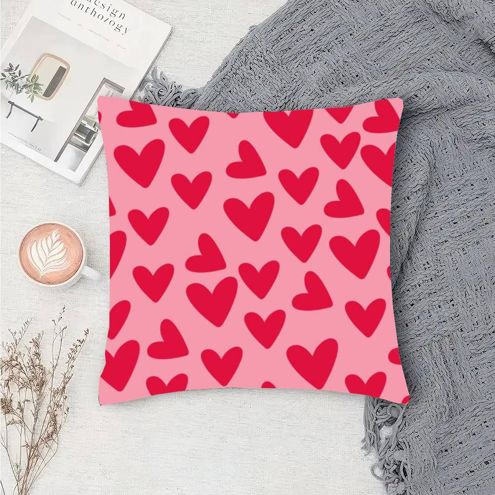 Valentines Day Love Heart Pillow Case Sofa Cushion Cover Room Home Decoration
