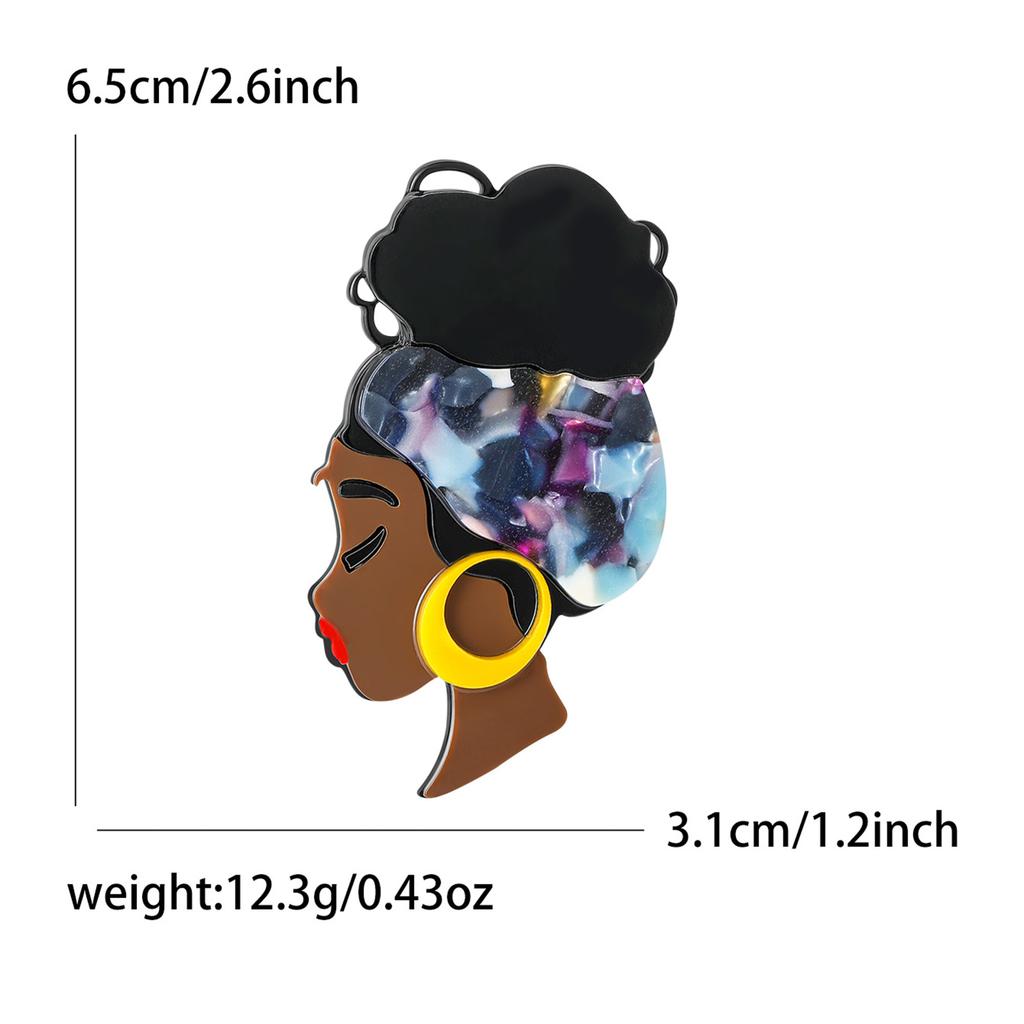 Elegant Acrylic Lady Brooches for Women Figure Pin Character Lapel Pins Event Party New Gifts Jewelry Decoration Accessories