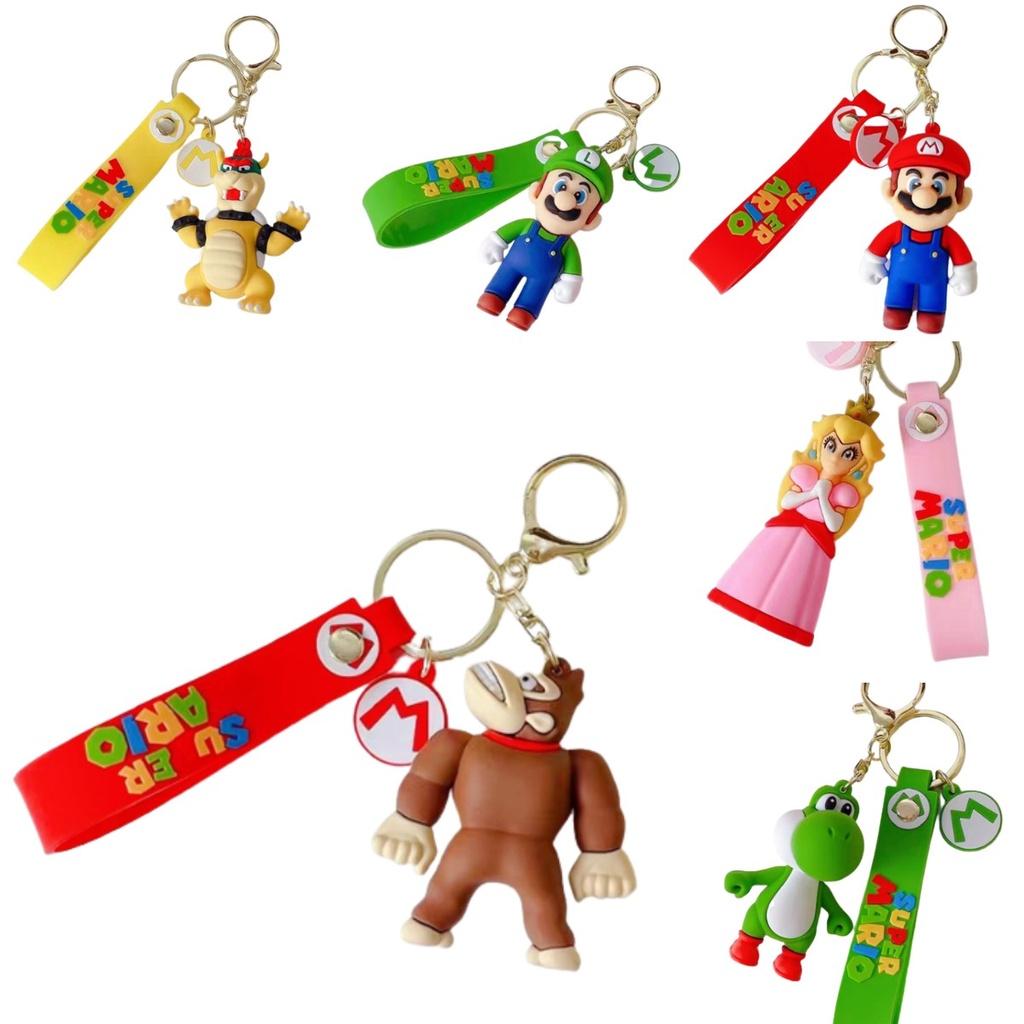 Princess Peach Keychain Super Mario Bros Nintendo Pendant Bag Charm
