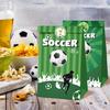 Athletic Event Gift Wrapping Kits Kraft Paper Bags and Soccer Field Designs Stickers Handmade Party Supplies