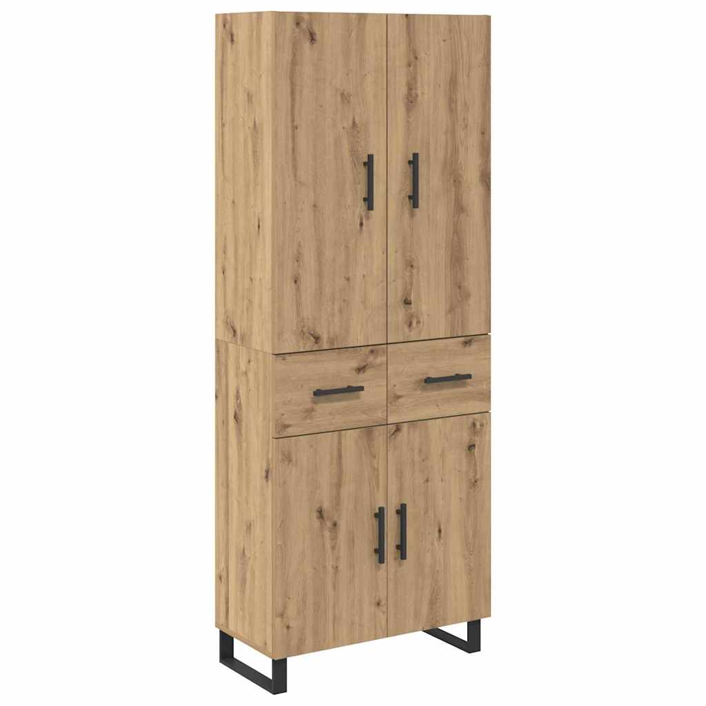 Highboard with Drawers 2 pcs Artisan Oak 69.5 x 34 x 180 cm