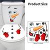 Snowman Christmas Toilet Stickers PVC Self-adhesive Waterproof 5 Types Wall Sticker Bathroom Decals Mural for Xmas Decoration