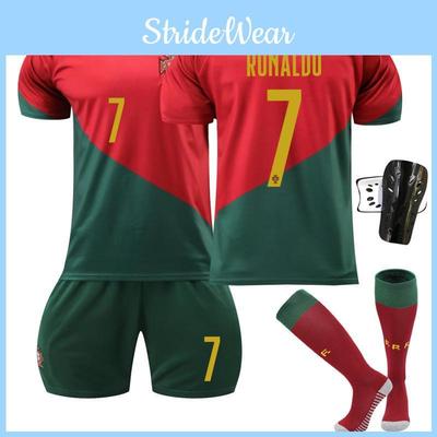 Kinder Portugal Fußball Trikot Set Weltmeisterschaft Fußballshirt Cristiano Ronaldo Nummer 7 Trikot Sportanzug