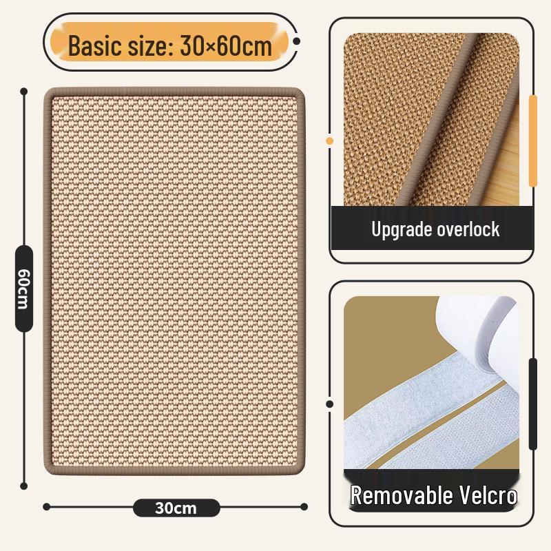 Wall-Mounted Sisal Cat Scratching Board – Durable, Non-Shedding Sofa Protector