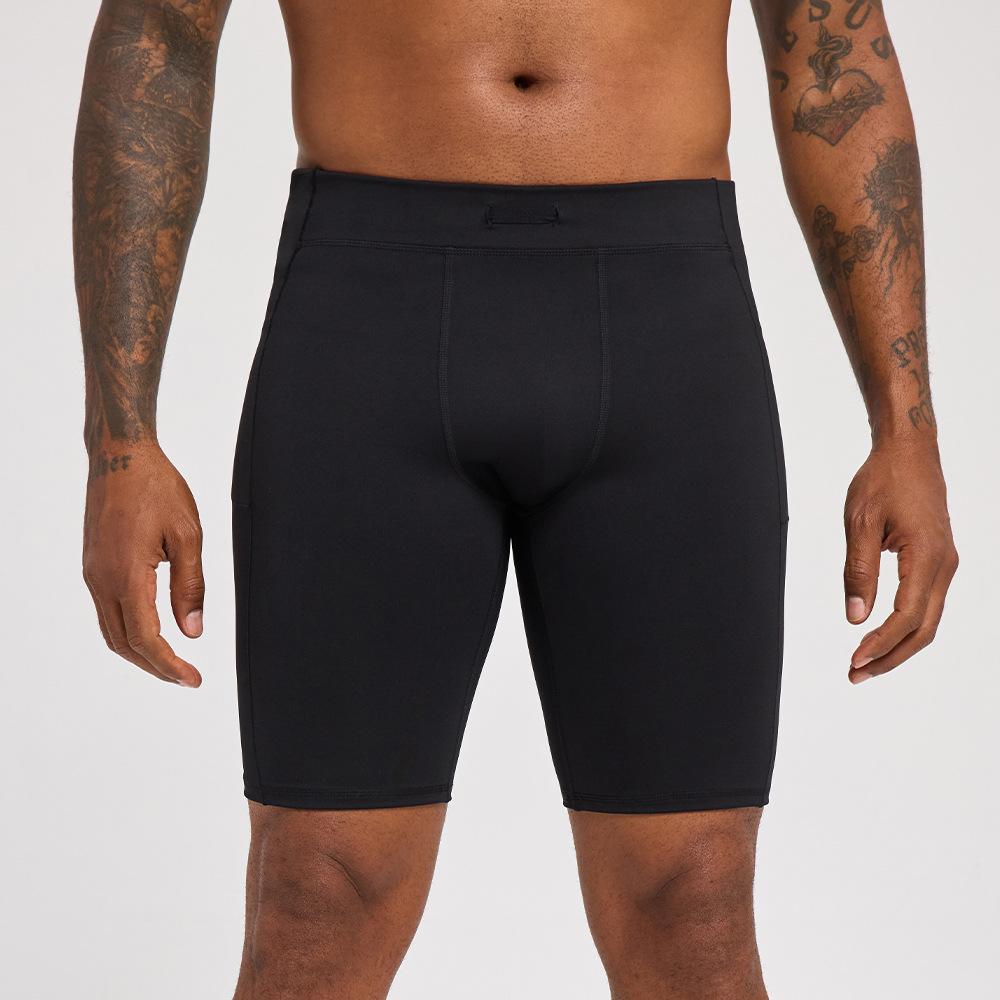 Strong shaping sports leggings for men summer quick drying breathable sports shorts, sweat training cropped pants Running shorts