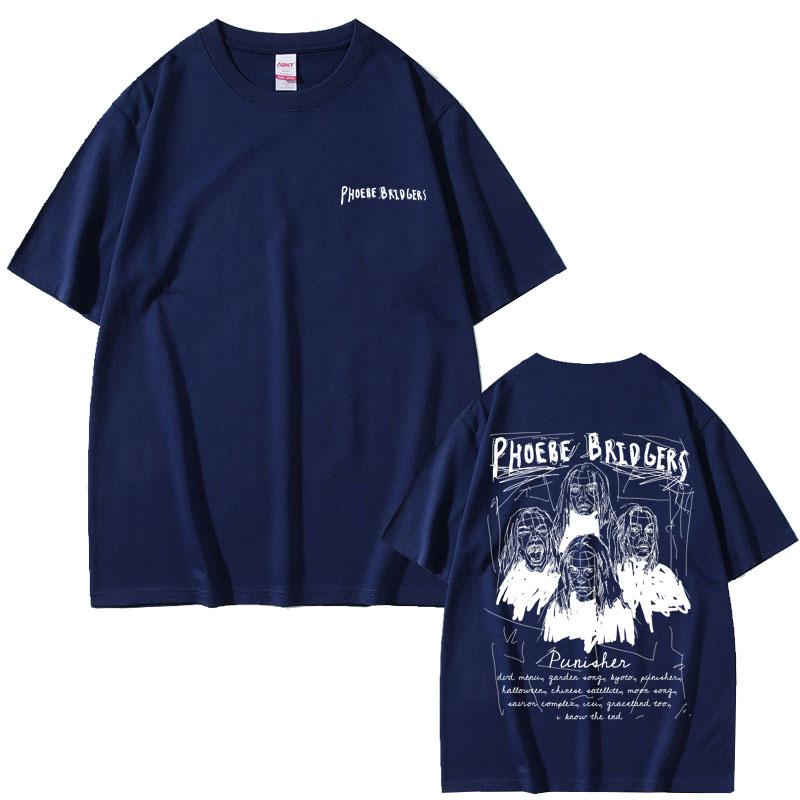 

Singer Phoebe Bridgers Punisher Graphic Tshirts Men Fashion Oversized T Shirts Mens Casual Cotton Short Sleeve Tshirt 4XL