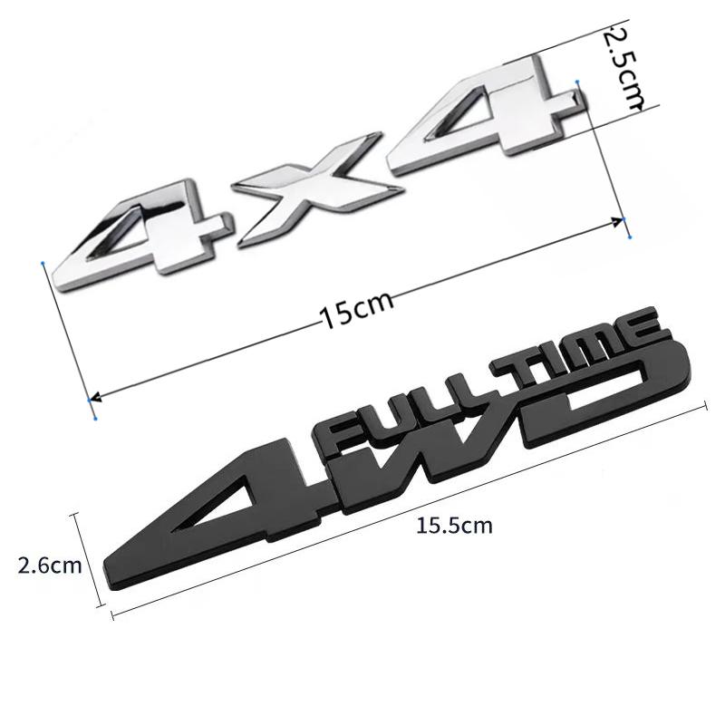 4WD 4x4 Four Wheel Drive Metal Car Sticker Logo Emblem Badge Decals Car Styling Accessories