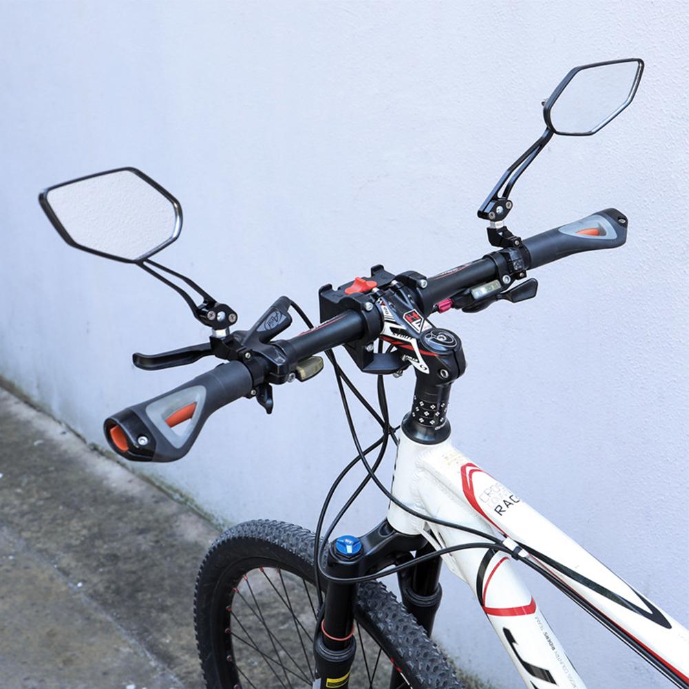 Bicycle Handlebar Rear View Mirror Adjustable Rotatable Reversing Mirror Electric Bike Scooter Accessories