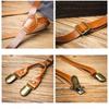 Retro Suspenders for Men Black Suspender Clip Simple Leather Suspenders  Business
