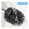 SUS304 Brushed SUS304 Stainless Steel Toilet Brush Silicone Toilet Bowl Brush Cleaning Brush Caddy Silver