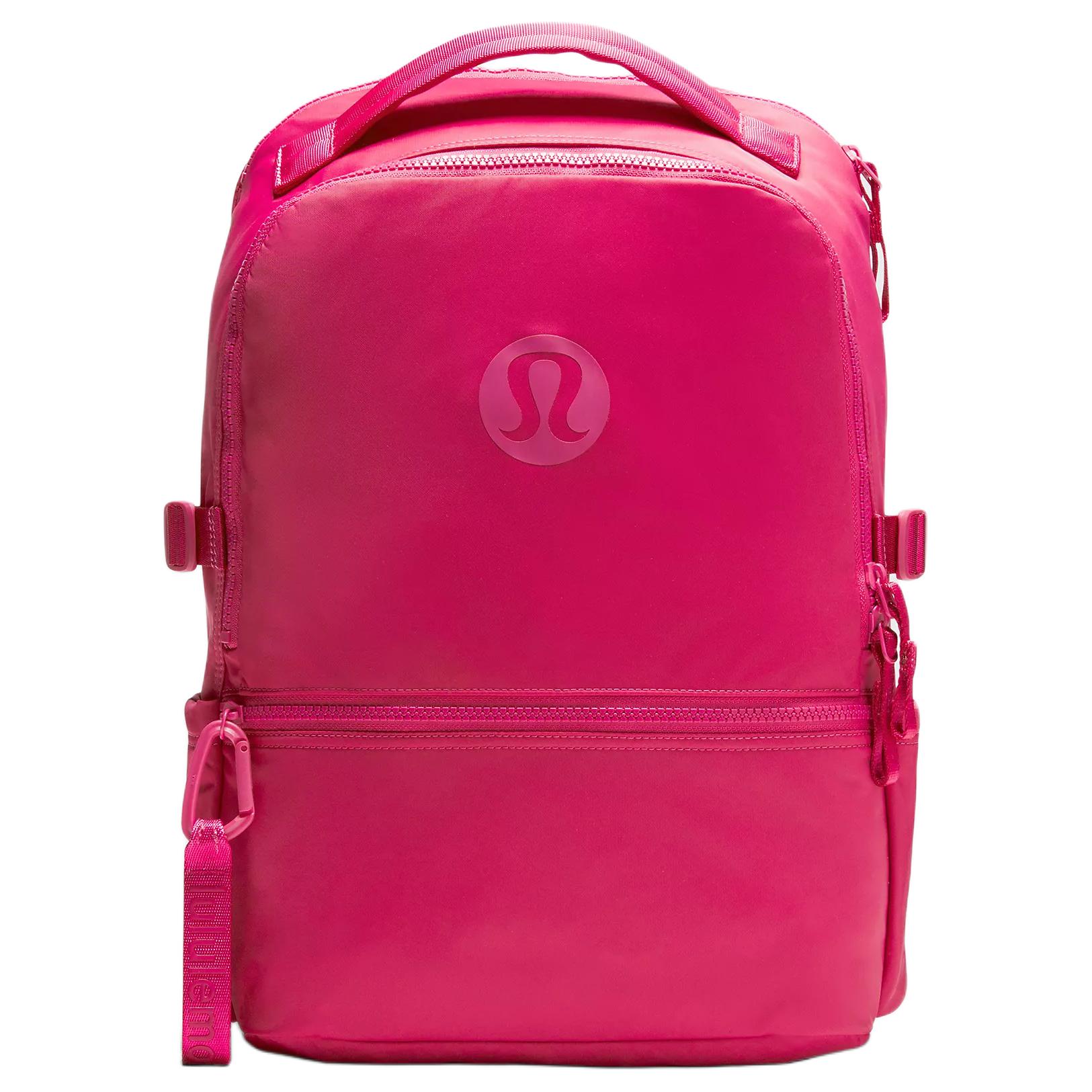 Lululemon New Crew 22L Brand Logo Color Block Design Recycled Nylon Backpack Women backpack Raspberry-Red LU9CLES-062220 Raspberry Red