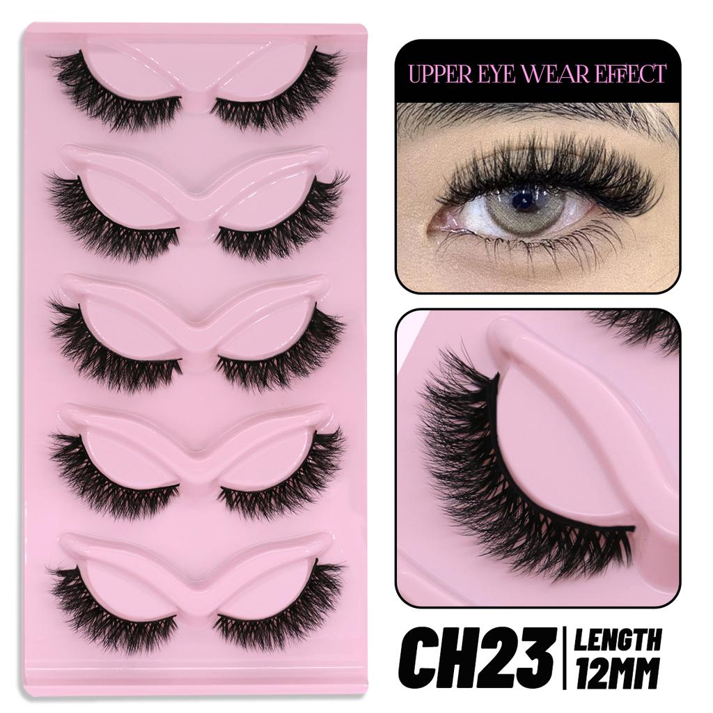 Cat Eye Lashes Faux Mink Eyelashes Natural Long Winged End Eye Elongated Eyelashes Faux Cils Eyelashes Extension