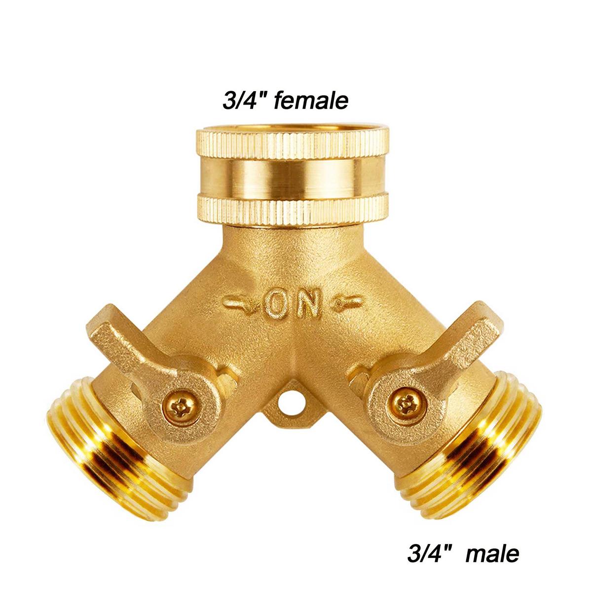 

Copper Pipe Connection Brass Faucet Tap Faucet Splitter Garden Watering Fittings Tool 3/4 Inch Connector Piping Adapter Supplies 1pcs золотой