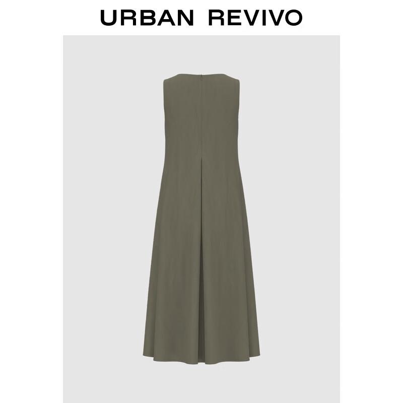 UR 2025 Autumn French Style Sleeveless A-Line Dress