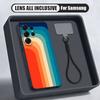 Rainbow Color Striped Case For Samsung S26 Ultra S25 FE S24 S24 Plus A57 A37 A17 A56 A36 A16 A55 A35 A15 A54 5G Hybrid Magnetic Matte Cover