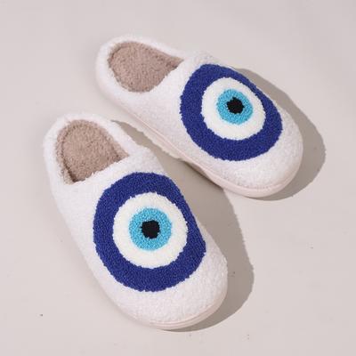 2024 Quentes Chinelos de Pelúcia Azul Ege Femininos Inverno Interior Quente Lã de Cordeiro Slides Sapatos Mulher Antiderrapante Macio Quarto Sapatos de Algodão 45
