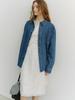 Deonseuteu Unisex Oversized Denim Shirt_Udsh6A102_Classic Blue