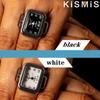 KISMIS Kreative Ringuhr, Legierungsschale Finger-Rundes Zifferblatt Partneruhr für Männer & Frauen, Neuer Heißer Verkauf