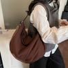 Casual Tote Bag Crossbody Bag Women's Lazy New Large Capacity Simple Underarm Bag Commuting Single Shoulder Bag Suede Leather