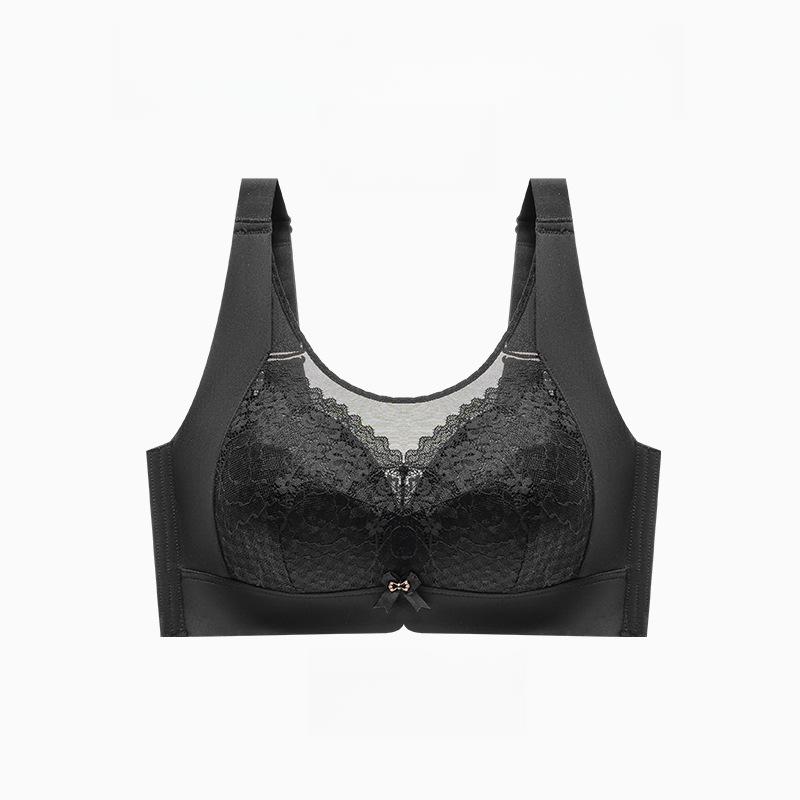 Lace Breathable Bra Women's Plus Size Bra Women's Thin Bra Gathered Bra Anti Sagging Accessory Bra No Steel Ring Bra