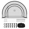 Baseball Batting Cage, 6060 x 3660 x 2500mm Freestanding Portable Batting Cage, Hitting Cages with 30-Ply Knotted HDPE & Pitching Machine Opening,