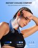Bladeless Quad-Core Neck Fan: Portable, USB Rechargeable, High Wind Power for Outdoor Sports