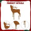 Garden Stake,Ornament,Standing,Yard Sign,Reindeer Metal Silhouette,Christmas Decoration,for Xmas,Lawn,Courtyard Pathway Outdoor