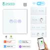 BSEED Wifi Shutter Touch Switch Smart Wall Blinds Switch Plus EU Socket USB Type-c Ports Tuya Smart Life Alexa App Glass Panel