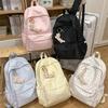 Korean version of polka dot schoolbag female college student simple cute girl backpack junior high school girl small fresh backpack tide