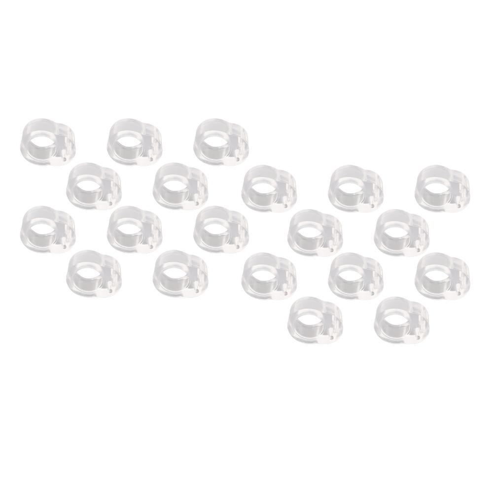 20Pcs PVC Door Handle Buffer Anticollision Mini Size PVC Door Handle Buffer 18mm Diameter Hole 31*23*13mm