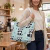 Cute Raccoon Print Tote Bag Fashion Casual Large Capacity Daily Shoulder Bag For Outdoor Travel Shopping Portable Women Handbag