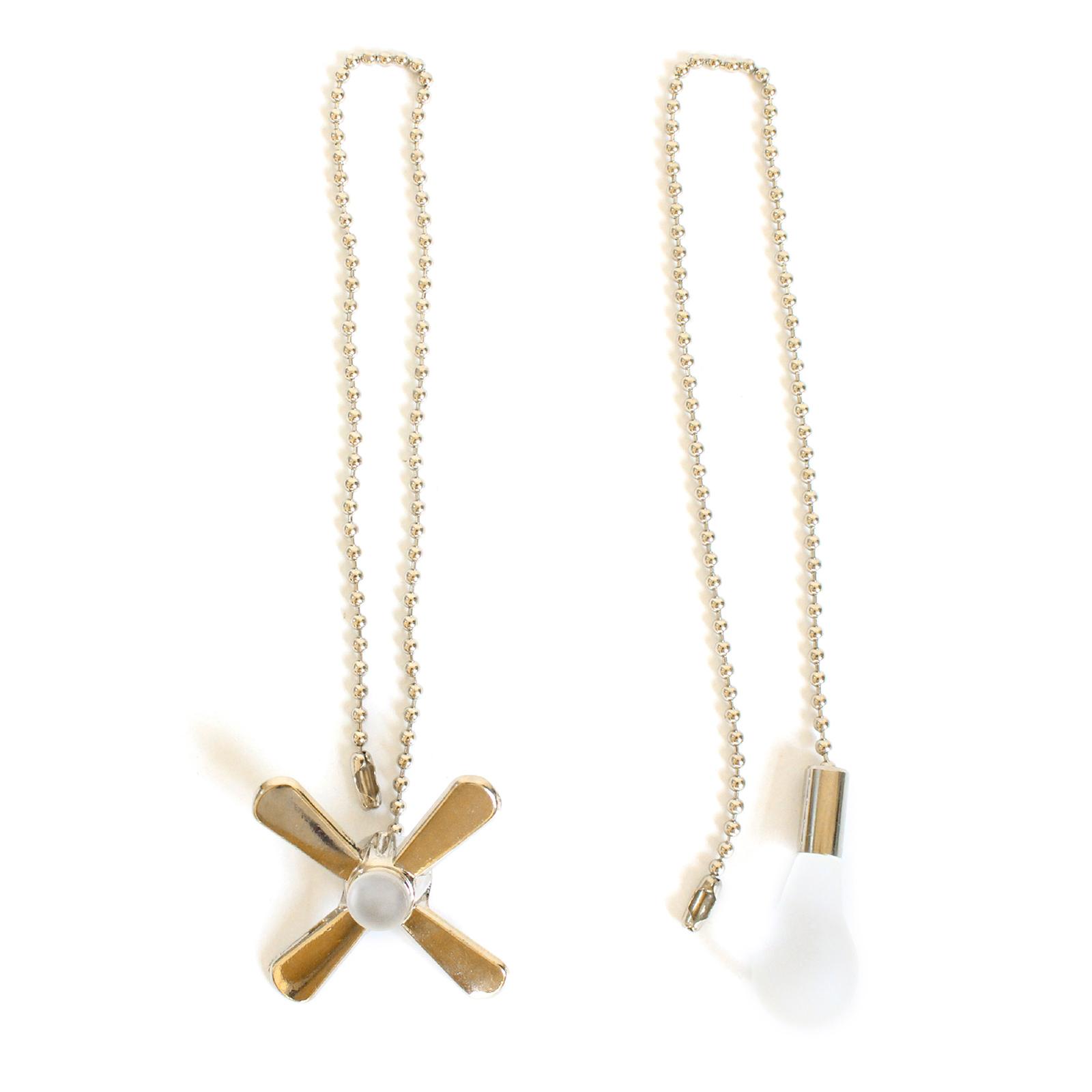 

Упаковка из 2 декоративных цепей для вытягивания, удобные в использовании и долговечные цепи для вентиляторов и лампочек, прочные для потолочных вентиляторов и светильников