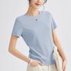 Women's Summer Round Neck Solid Color All New Stretch Top