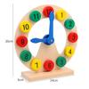 Wooden Clock Toy for Kids, Montessori Educational Hour Teaching Supplies, Learning Toy for Ages 3-6, Safe Wooden Material