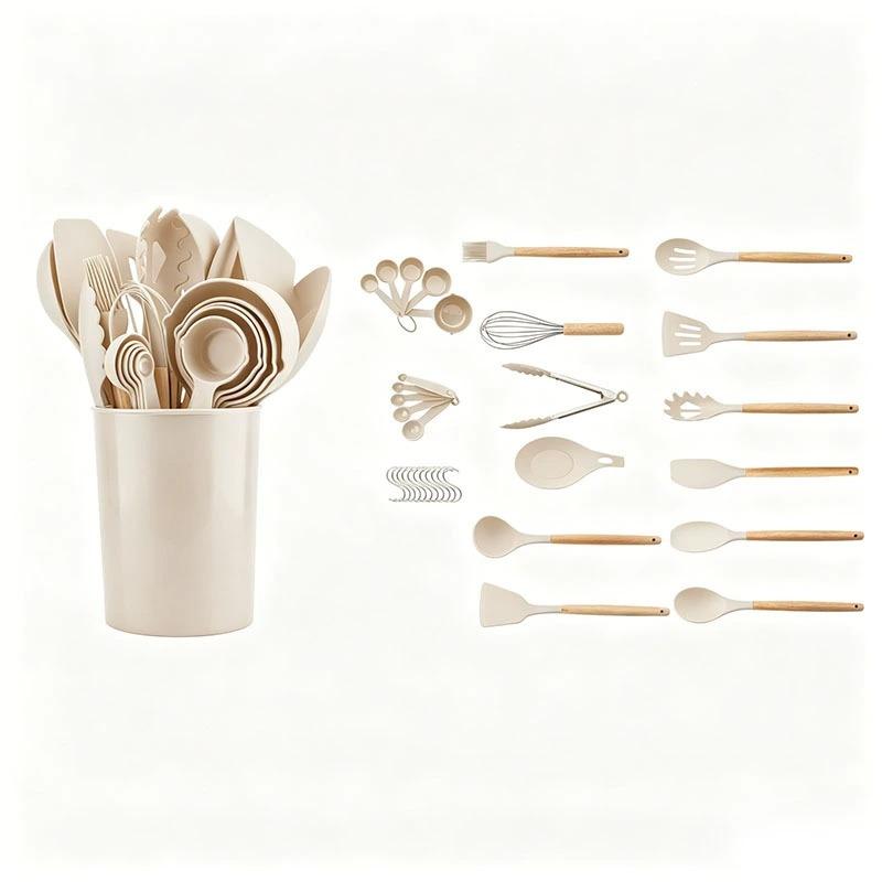 Set mit 25 antihaftbeschichteten Silikon-Küchenutensilien zum Kochen und Backen