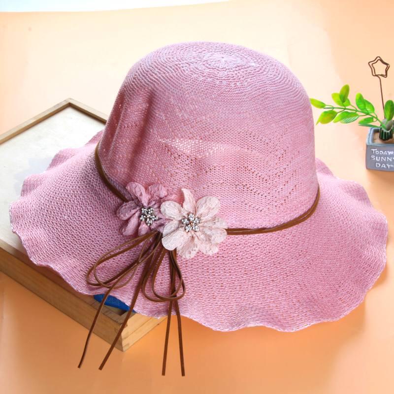 Women's Fashionable Sun Protection Wide Brim Straw Hat for Summer Beach and Scenic Outings