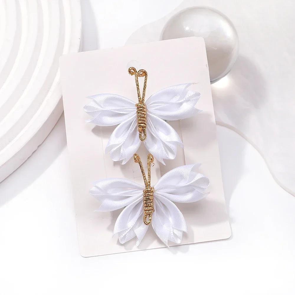 2ks/sada Motýlí sponka do vlasů Gradientní vločkované sponky do vlasů ve zlaté barvě Roztomilá gázová pokrývka hlavy Dívky Děti Vlasové doplňky Dárek